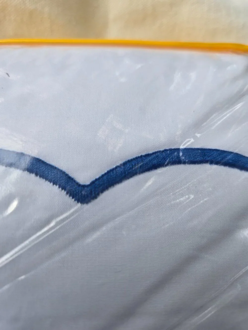 Portofino Embroidered Blue Scalloped KING Size Cotton Sheet Set Made in Italy